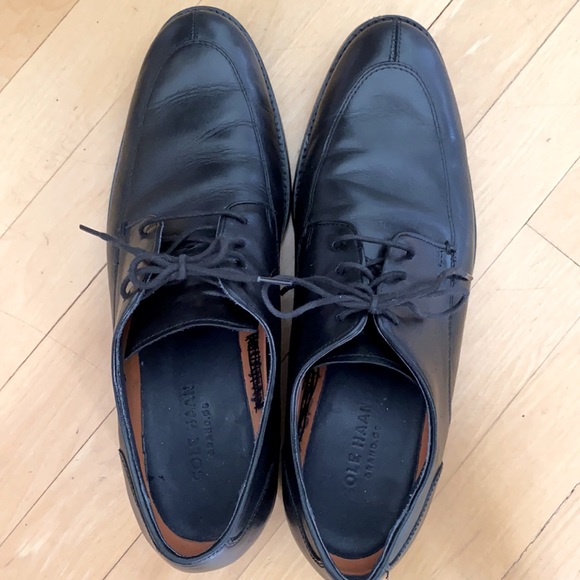 Cole Haan Mens Sz 8.5 black leather dress shoes main image 9